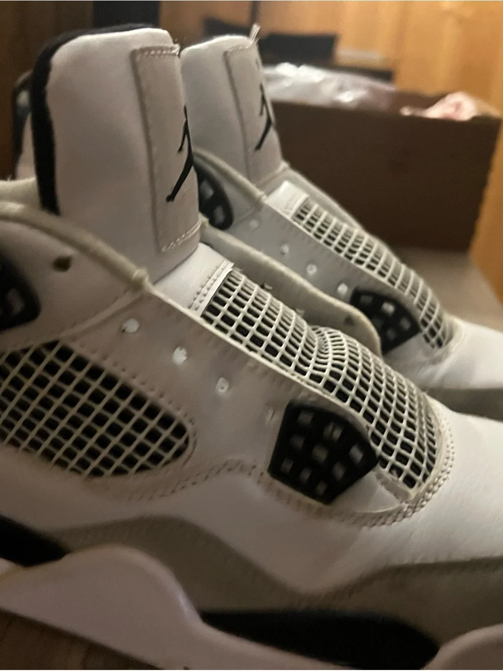 Jordan Men’s Sneakers - White and Black Retro Style